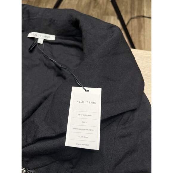 Helmut Lang NWT Villous Funnel Neck Zip Front Jacket Black Size Small - Picture 4 of 7